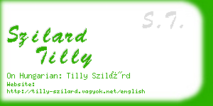 szilard tilly business card